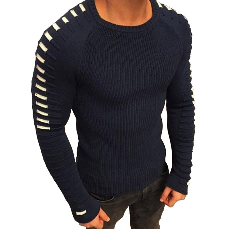 Pull En Maille À Plis Longs Pour Hommes