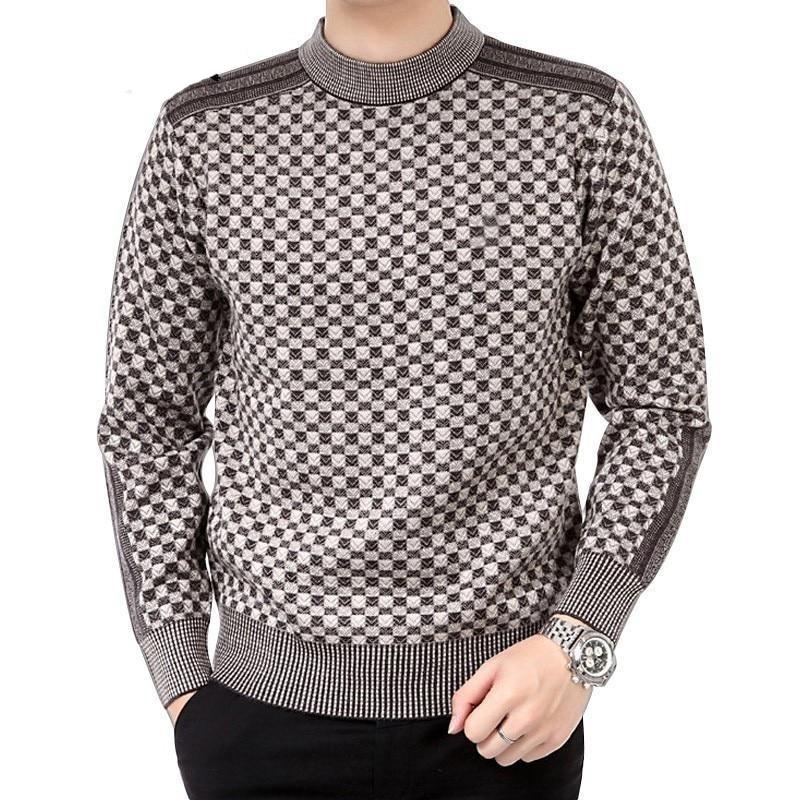 Pulls À Carreaux En Tricot Pour Hommes