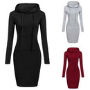 Robe Pull-Over À Capuche Étroite