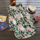 Robe Rétro À Fleurs Et À Manches Longues