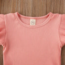 Ruffled Ensemble Short À Fleurs Côtelées