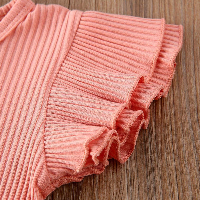 Ruffled Ensemble Short À Fleurs Côtelées
