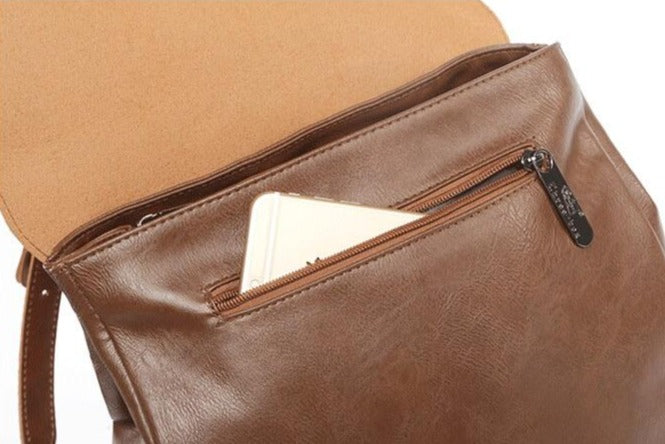 Sac À Dos Vintage En Faux Cuir