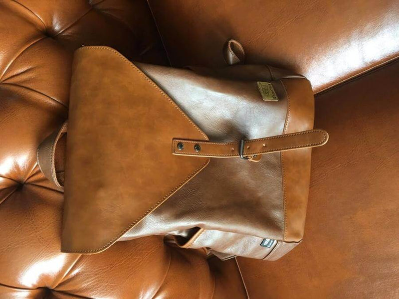 Sac À Dos Vintage En Faux Cuir