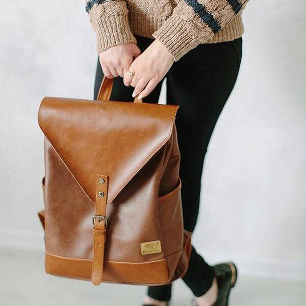 Sac À Dos Vintage En Faux Cuir