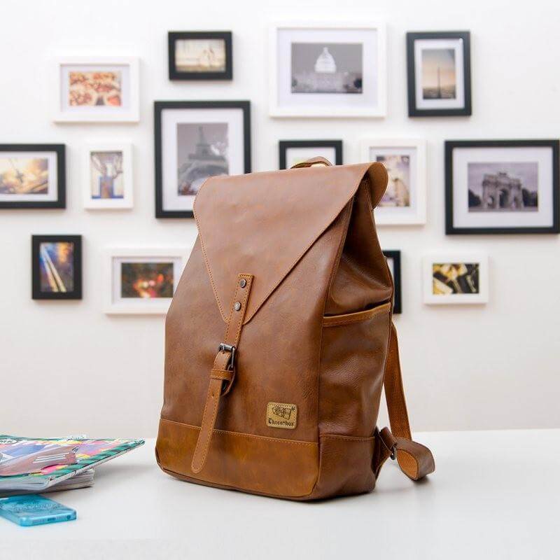 Sac À Dos Vintage En Faux Cuir