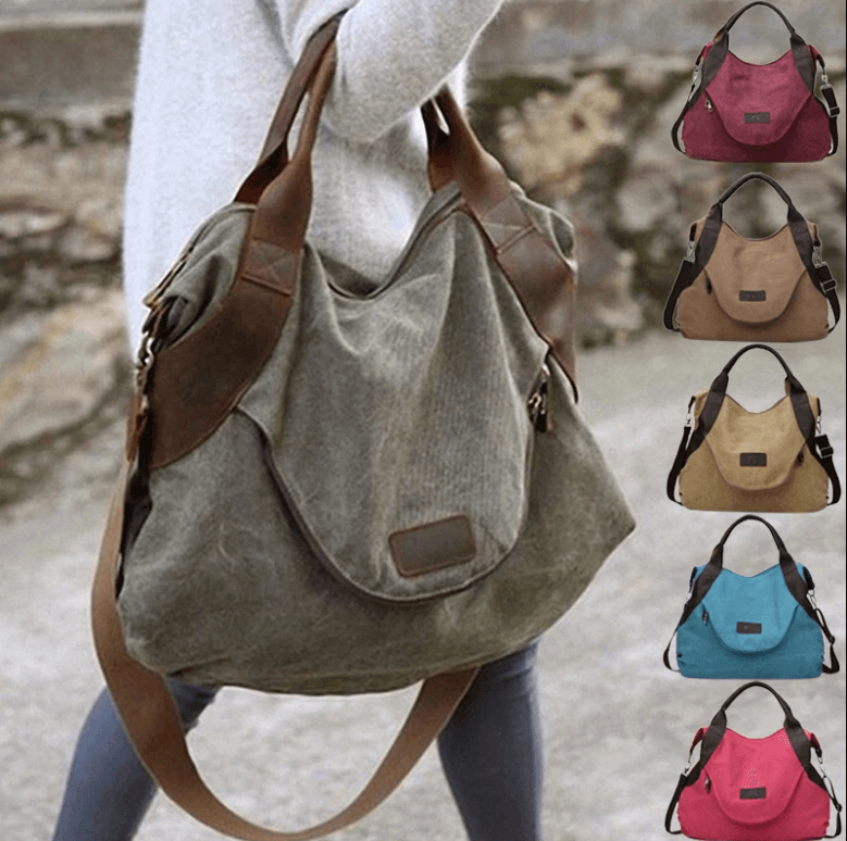 Sac De Toile À Grande Poche