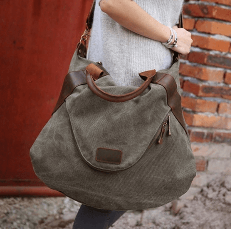Sac De Toile À Grande Poche