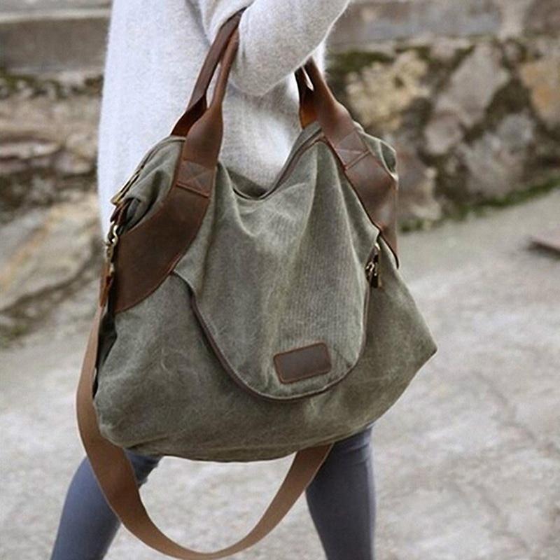 Sac De Toile À Grande Poche