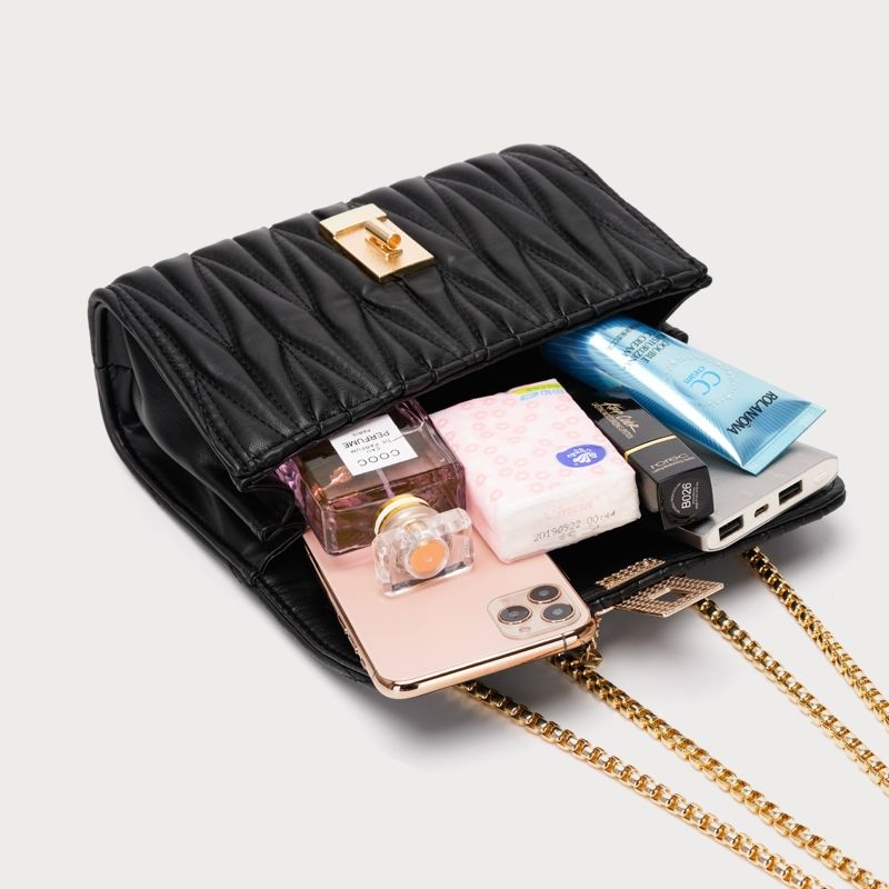 Sac En Cuir Géométrique Pour Femmes