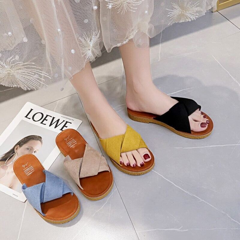 Sandales À Bandes Kris-Kras