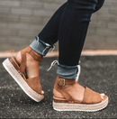 Sandales À Lanières Ouvertes À La Cheville