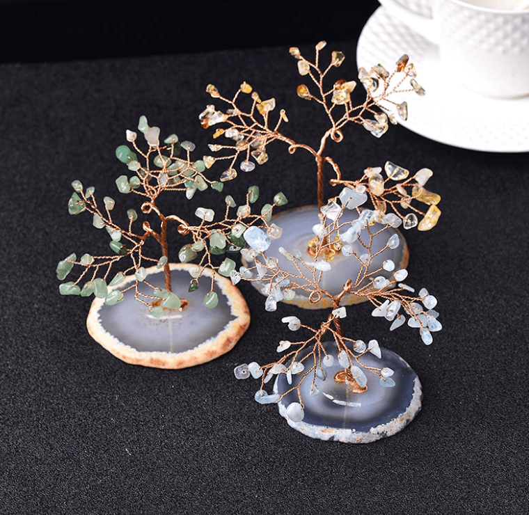 Sculpture De Bureau Arbre De Vie En Cristal