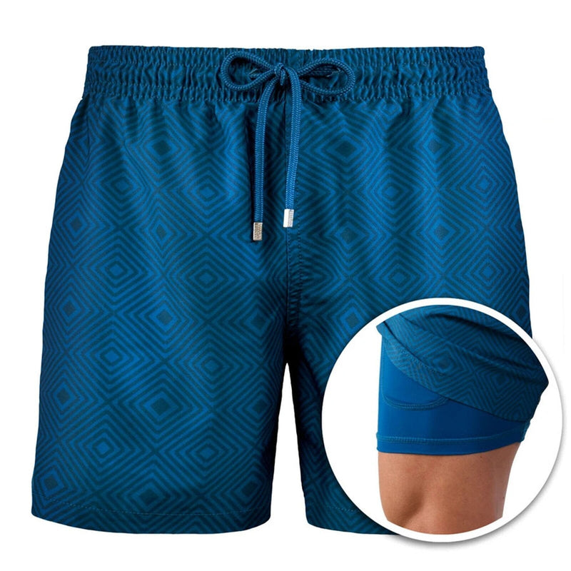 Short De Plage Avec Doublure De Compression Intégrée