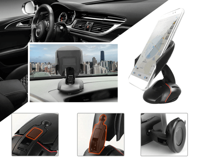 Support De Téléphone Pour Voiture Transformable À 360