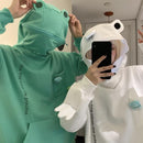 Sweat À Capuche Grenouille À Fermeture Éclair