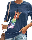 Sweatshirt Décontracté Imprimé Animal