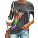 Sweatshirt Décontracté Imprimé Animal