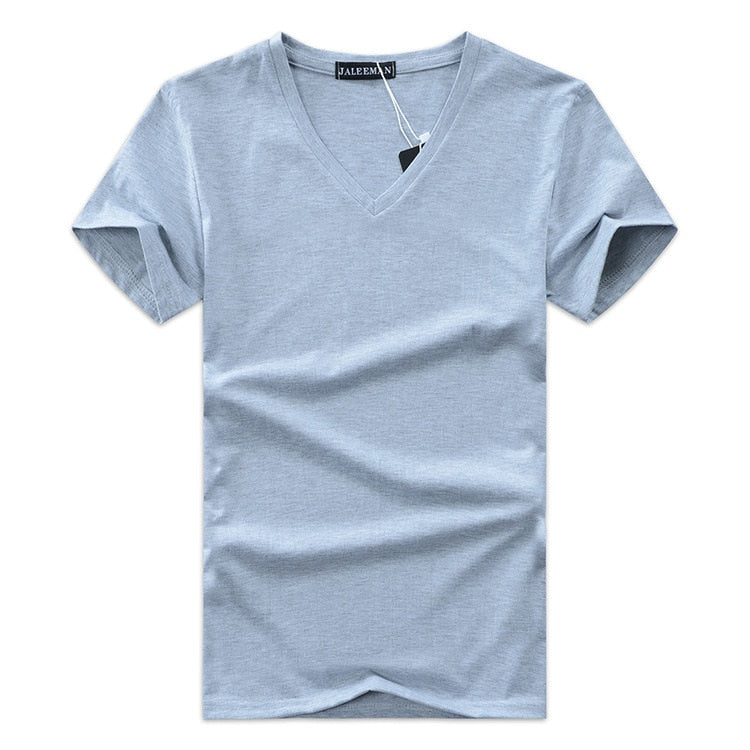 T-Shirt Col En V À Coupe Étroite Pour Hommes