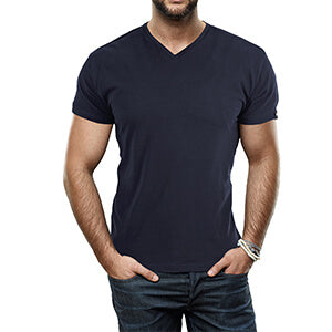 T-Shirt Col En V À Coupe Étroite Pour Hommes