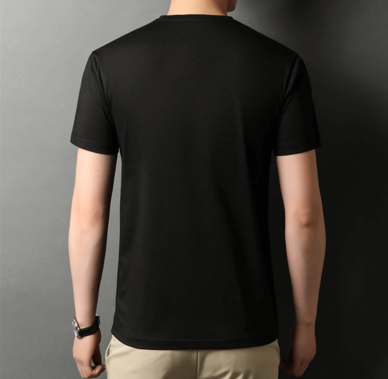 T-Shirt Col En V À Coupe Étroite Pour Hommes