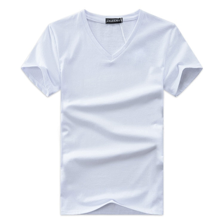 T-Shirt Col En V À Coupe Étroite Pour Hommes