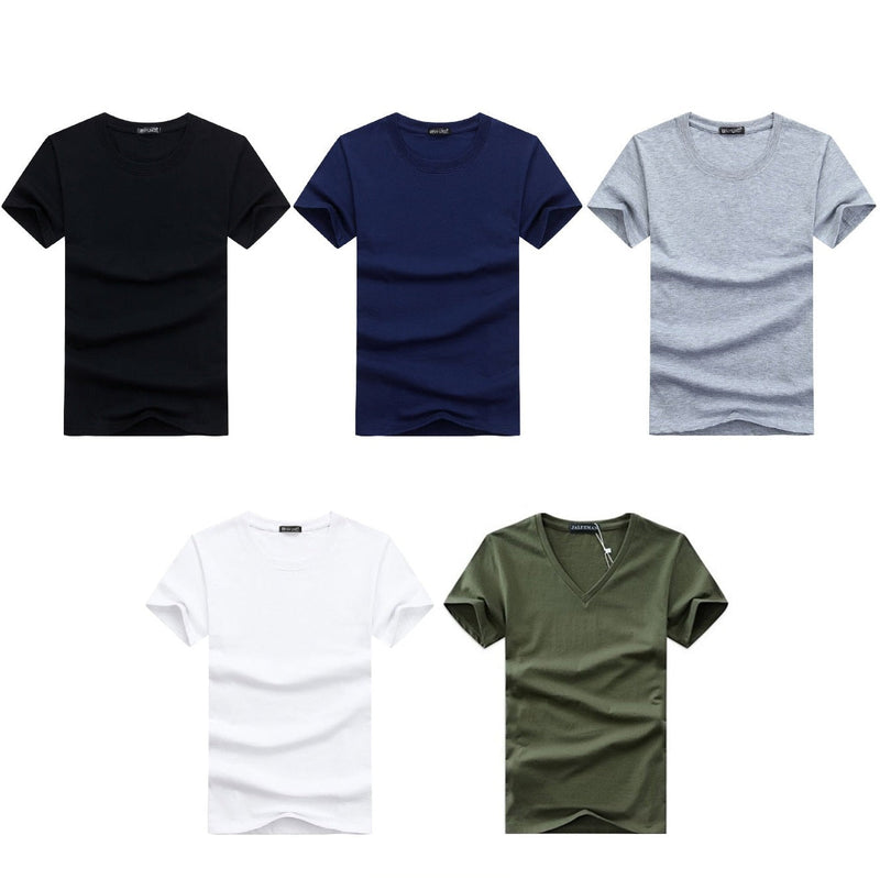 T-Shirt Col En V À Coupe Étroite Pour Hommes