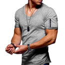 T-Shirts Musclés À Col En V Pour Hommes