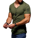 T-Shirts Musclés À Col En V Pour Hommes