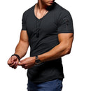 T-Shirts Musclés À Col En V Pour Hommes
