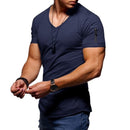 T-Shirts Musclés À Col En V Pour Hommes