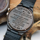 Tu Seras Toujours Mon Fils Montre En Bois Gravée