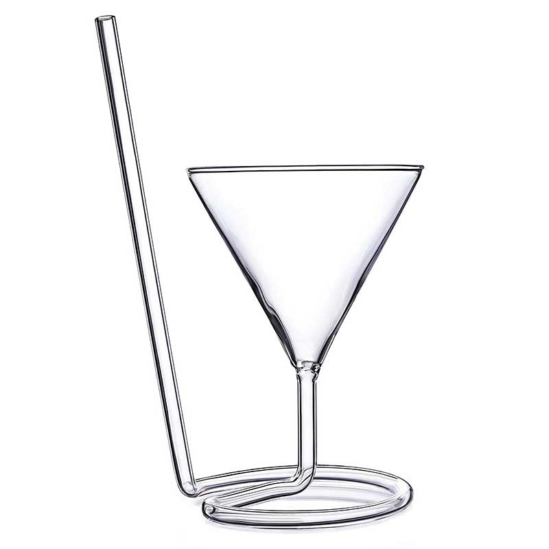 Verre À Cocktail À Paille En Spirale