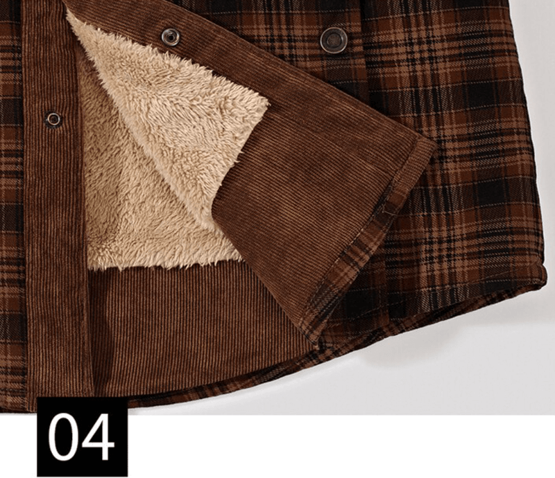Veste D'Hiver En Flanelle À Carreaux