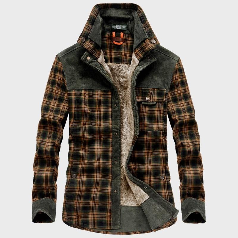 Veste D'Hiver En Flanelle À Carreaux