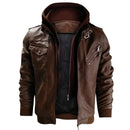 Veste De Moto En Faux Cuir Pour Hommes