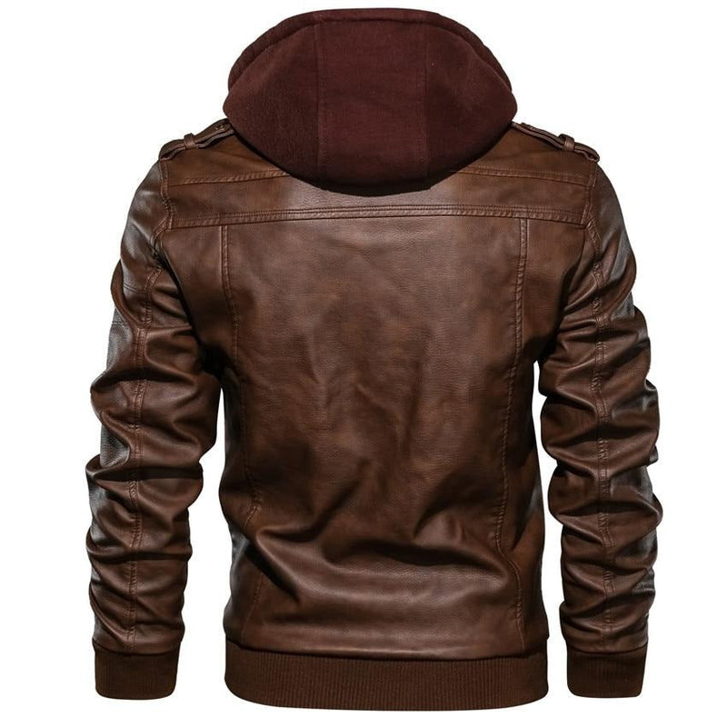 Veste De Moto En Faux Cuir Pour Hommes