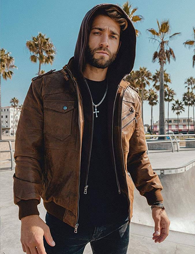 Veste En Cuir Pour Homme
