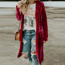 Veste Longue À Poches En Velours