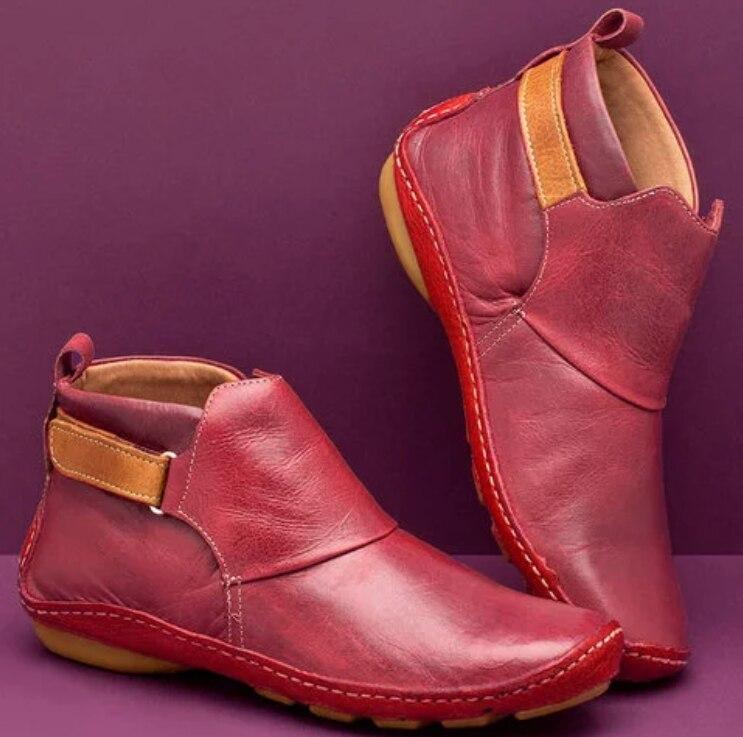 Bottines En Similicuir Pour Femmes